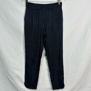 The Reset R Label XS Tie Waist Joggers Black Satin